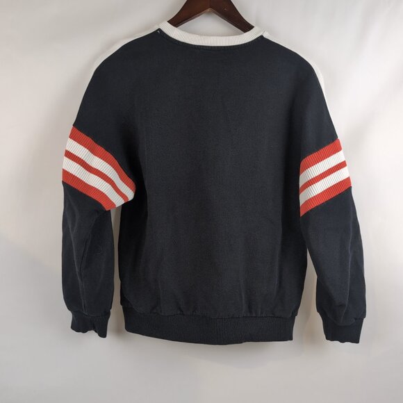 Mango Women's Tricolour Sweater Black/Red/White Ribbed Stretch Striped, Size S - Picture 2 of 6